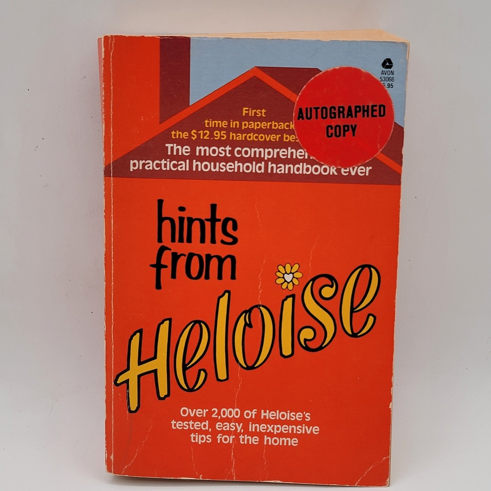 Signed Heloise Hints from Heloise Paperback 1980 Vintage Good Condition